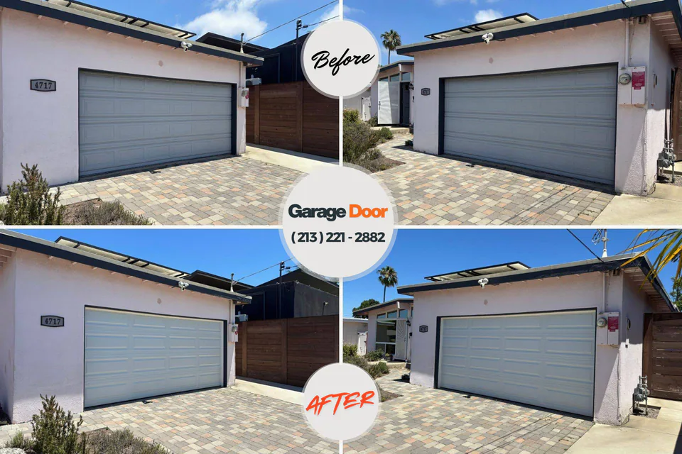 Before and after: garage door repair Williamston, MI